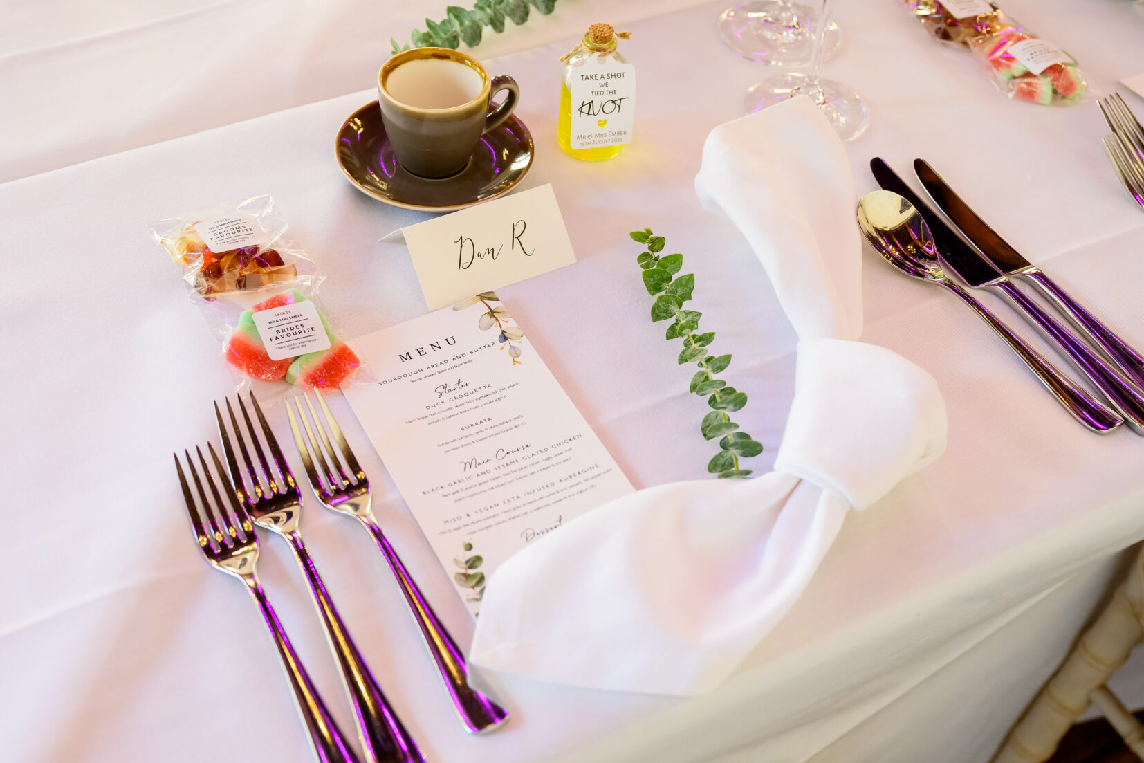 Wedding favours table